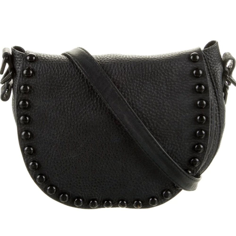 Rebecca Minkoff Black Leather Studded Crossbody